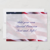 Vlaggenuitnodigingen van 4 juli kaart (Achterkant)