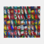 Vlaggenvlag collectie fleece deken (Voorkant (Horizontaal))