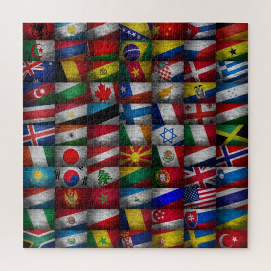 Vlaggenvlag collectie legpuzzel (Verticaal)
