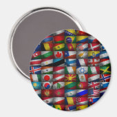 Vlaggenvlag collectie magneet (Voorkant / Achterkant)