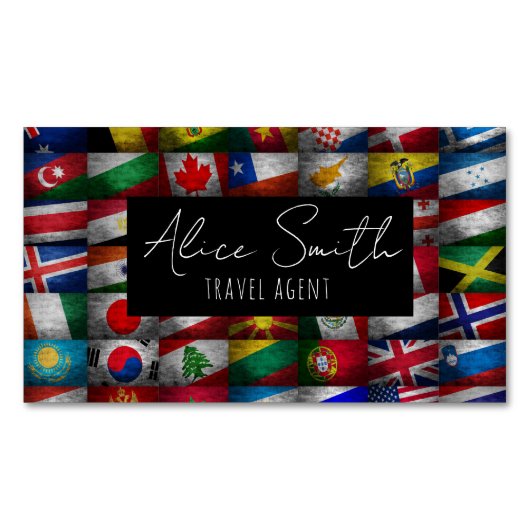 Vlaggenvlag collectie magnetisch visitekaartje (Voorkant)