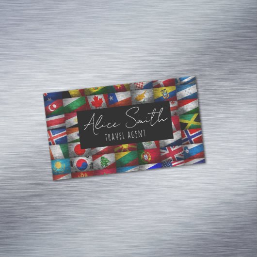 Vlaggenvlag collectie magnetisch visitekaartje (Voorbeeld)