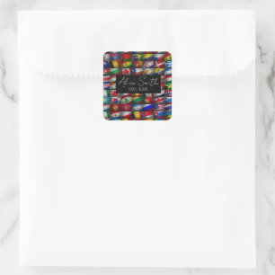 Vlaggenvlag collectie vierkante sticker