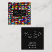 Vlaggenvlag collectie vierkante visitekaartje (Voorkant / Achterkant)