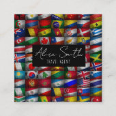 Vlaggenvlag collectie vierkante visitekaartje (Voorkant)