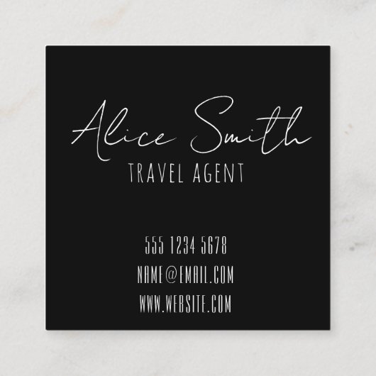 Vlaggenvlag collectie vierkante visitekaartje (Achterkant)