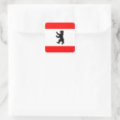 Vlaggenvlag Fahne Berlijn Duitsland Vierkante Sticker (Tas)