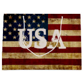 Vlaggenvlag (VS/Grunged) Large Cadeautasje (Voorkant)