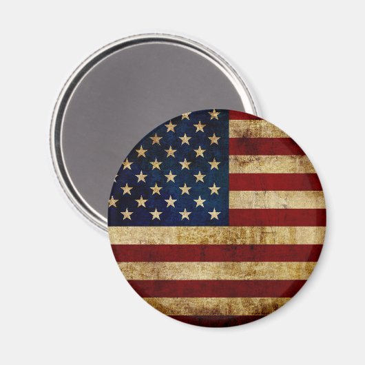 Vlaggenvlag (VS/Grunged) Magneet (Voorkant / Achterkant)