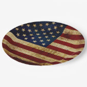 Vlaggenvlag (VS/Grunged) Papieren Bordje (Gekanteld)
