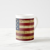 Vlaggenvlag (VS/Grunged) Porselein Kop (Voorkant rechts)