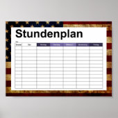 Vlaggenvlag (VS/Grunged) Poster (Voorkant)