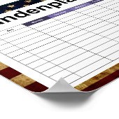 Vlaggenvlag (VS/Grunged) Poster (Hoek)