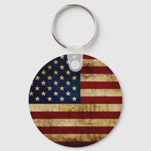 Vlaggenvlag (VS/Grunged) Sleutelhanger