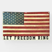 Vlaggenvrijheidsbanner van de VS Spandoek (Horizontaal)