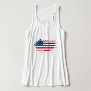 Vlaggenvrouwen van de Verenigde Staten plus-Groott Tanktop
