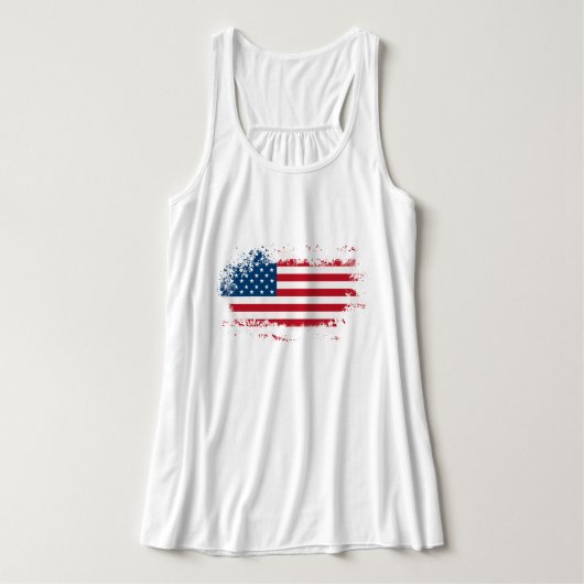 Vlaggenvrouwen van de Verenigde Staten plus-Groott Tanktop (Design voorkant)