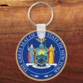 Vlaggenzegel van de staat New York Sleutelhanger (Voorkant)