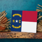 Vlaggeplaque Nord Carolina Fotoplaat (Zijkant)