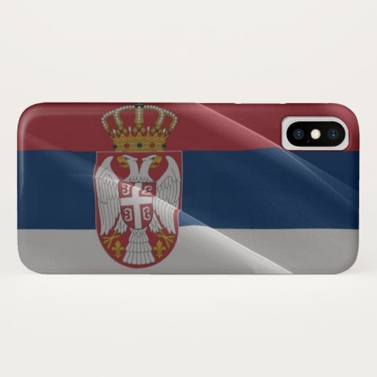Vlaggolven van Servië - Case-Mate iPhone Case (Achterkant (horizontaal))
