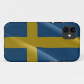 Vlaggolven van Zweden - Case-Mate iPhone Case (Achterkant (horizontaal))