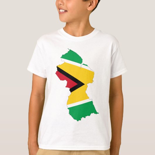 Vlagkaart van Guyana T-shirt (Voorkant)