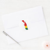 vlagkaart van het togo - land ronde sticker (Envelop)