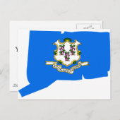 Vlagkaart voor connecticut briefkaart (Voorkant / Achterkant)