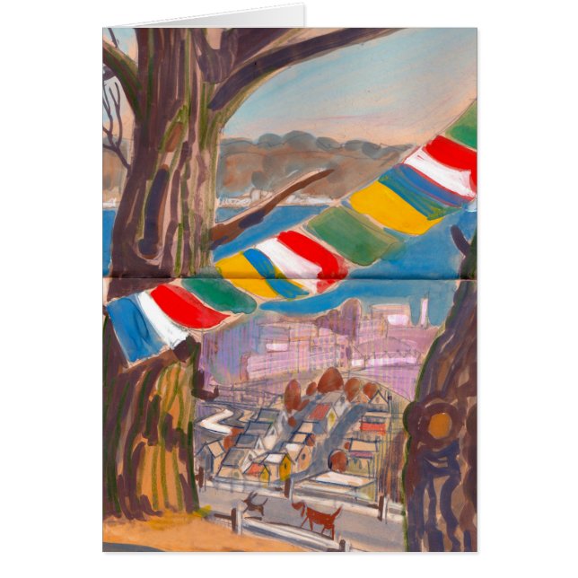 Vlagkaart voor Tibetaanse gebedden (Voorkant)