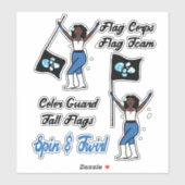 Vlagkleur Guard Stickers ( Blue Burst) (Vel)