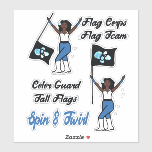 Vlagkleur Guard Stickers ( Blue Burst) (Vel)