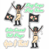 Vlagkleur Guard Stickers ( Limoen Beige) (Voorkant)