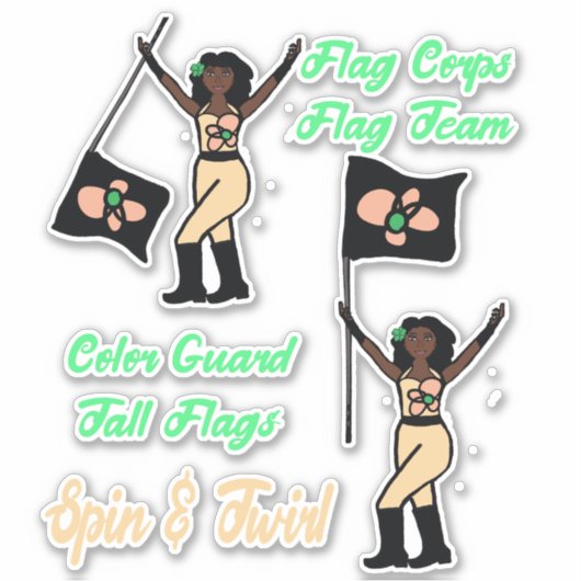 Vlagkleur Guard Stickers ( Limoen Beige) (Voorkant)