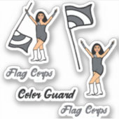 Vlagkleur Guard Stickers ( Steel Grey) (Voorkant)