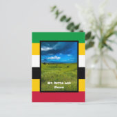 Vlagkleuren van St. Kitts Briefkaart (Staand voorkant)