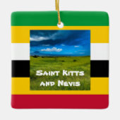 Vlagkleuren van St. Kitts Keramisch Ornament (Voorkant)