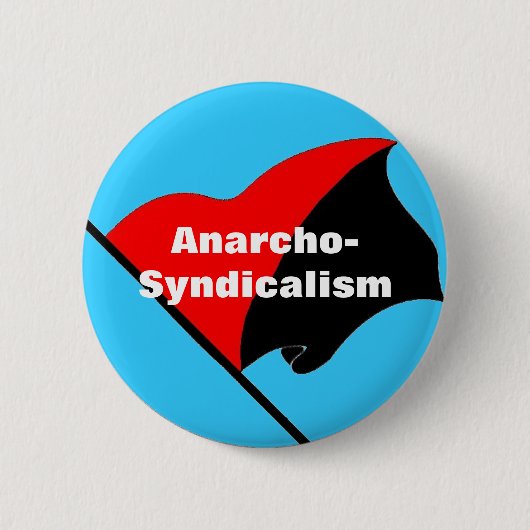 vlagknop anarcho-syndicalisme ronde button 5,7 cm (Voorkant)