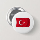 Vlagknop van Turkije Ronde Button 5,7 Cm (Voorkant /achterkant)