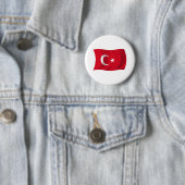 Vlagknop van Turkije Ronde Button 5,7 Cm (In situ)