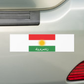 vlagland van kurdistan arabische naam bumpersticker (Op auto)