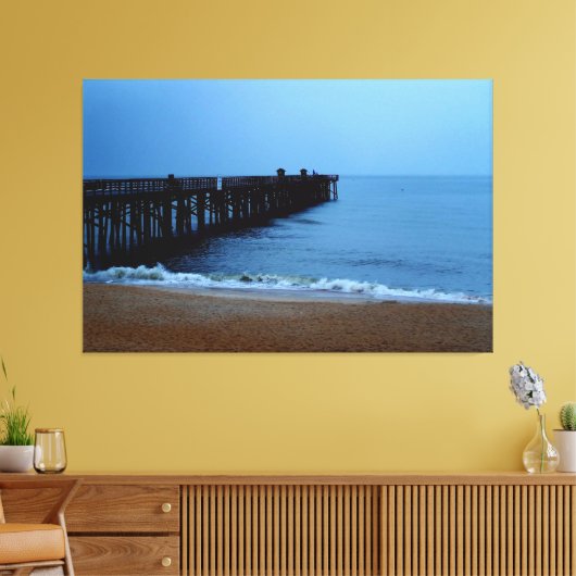 Vlagler Beach Pier Canvas Afdruk (Insitu (Woonkamer))