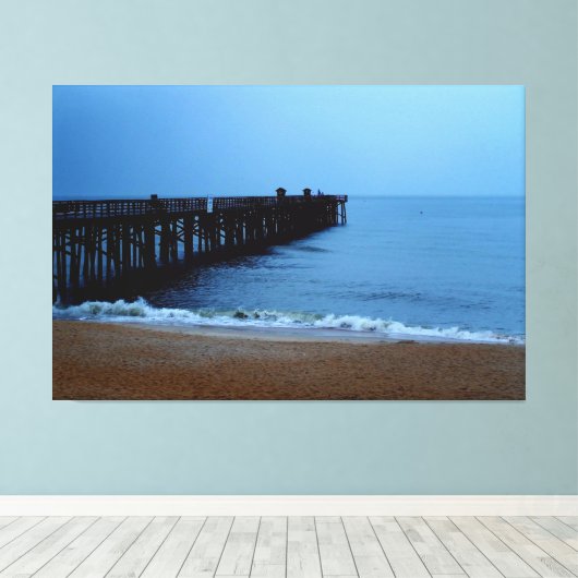 Vlagler Beach Pier Canvas Afdruk (Insitu (Houten vloer))