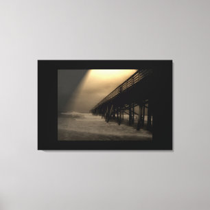 Vlagler Beach Pier Canvas Afdruk