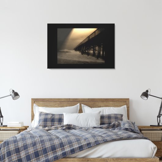 Vlagler Beach Pier Canvas Afdruk (Insitu (Slaapkamer))