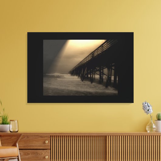 Vlagler Beach Pier Canvas Afdruk (Insitu (Woonkamer))