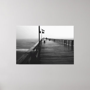 Vlagler Beach Vist Pier Canvas Afdruk