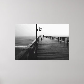 Vlagler Beach Vist Pier Canvas Afdruk