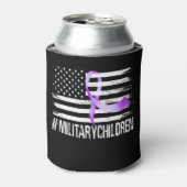 Vlaglintlint van de VS, Paars omhoog! T-shirt van  Blikjeskoeler (Blikje Voorkant)