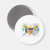 Vlagmagneet van de Amerikaanse Maagdeneilanden Magneet (Voorkant / Achterkant)