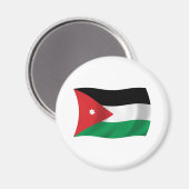Vlagmagneet van Jordanië Magneet (Voorkant / Achterkant)